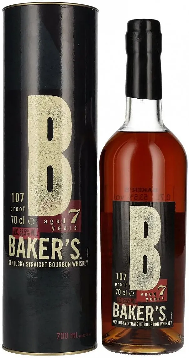 Bourbon Bakers 7y v tubě  53.5%0.70l