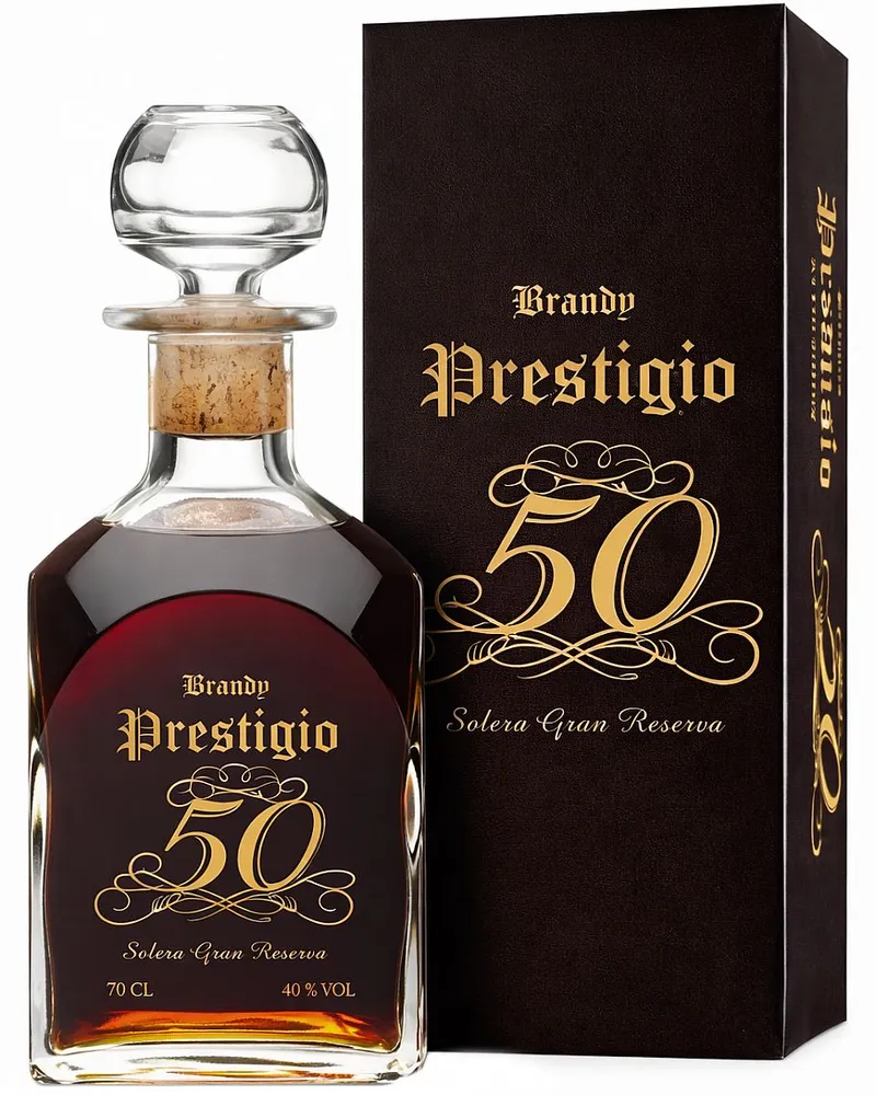 Brandy Prestigio 1946 50y v krabičce 40%0.70l