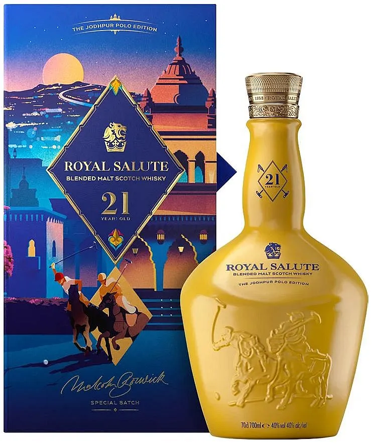 Chivas Royal Salute 21y Polo JODHPUR - žlutá  gB 40%0.70l