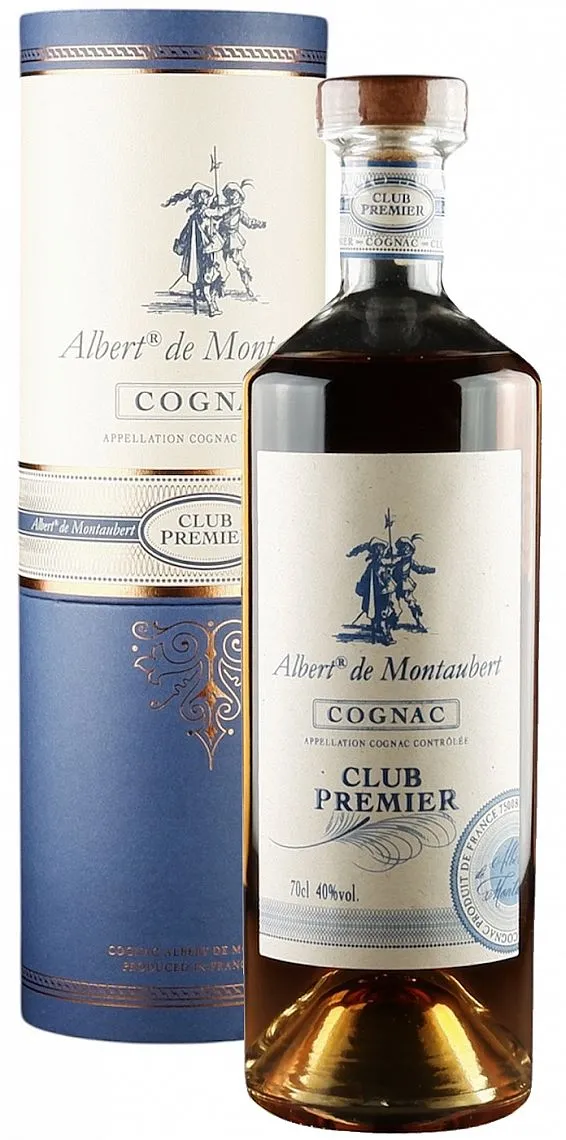 Cognac A.Montaubert Club Premier v tubusu 40%0.70l