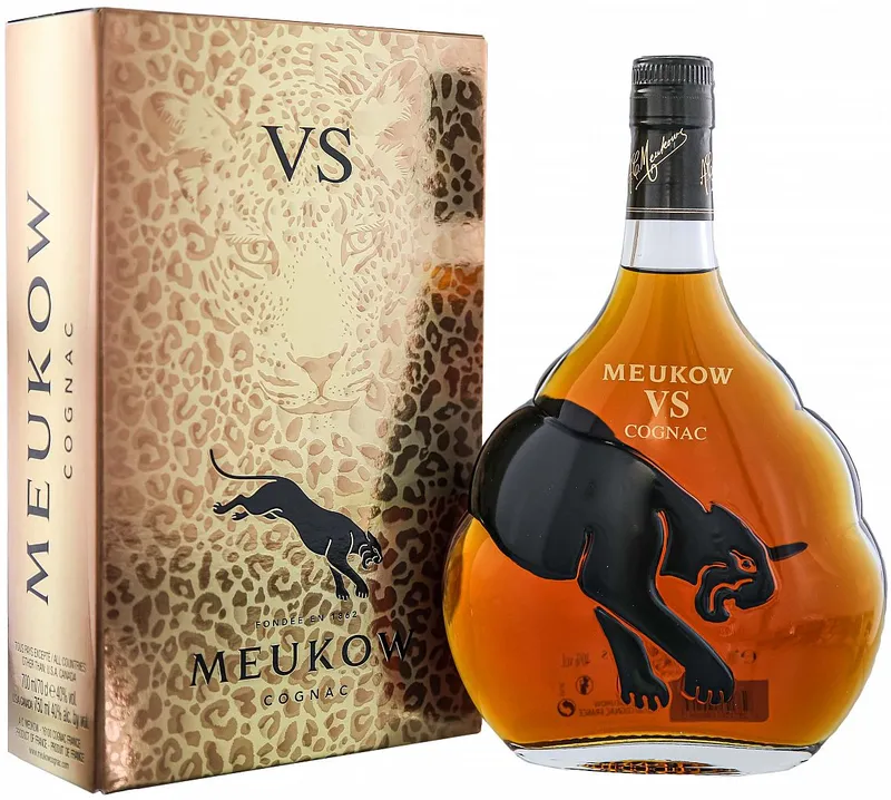Cognac Meukow VS GOLD - Black Panter v krabičce 40%0.70l