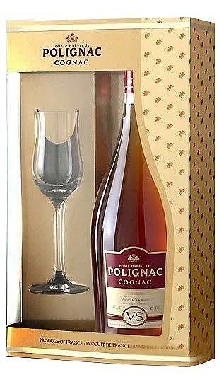 Cognac Polignac VSOP + 1 sklo GB 40%0.70l