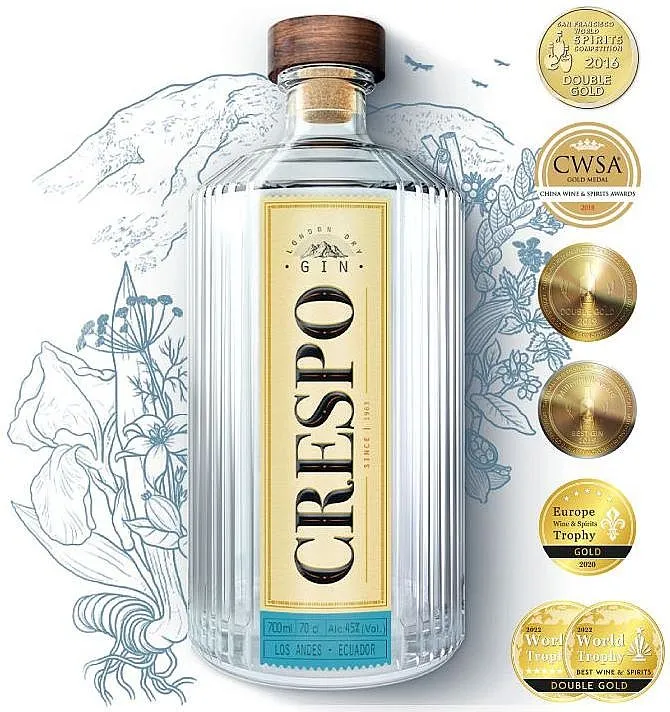 Gin Crespo los Andes London Dry  45%0.70l