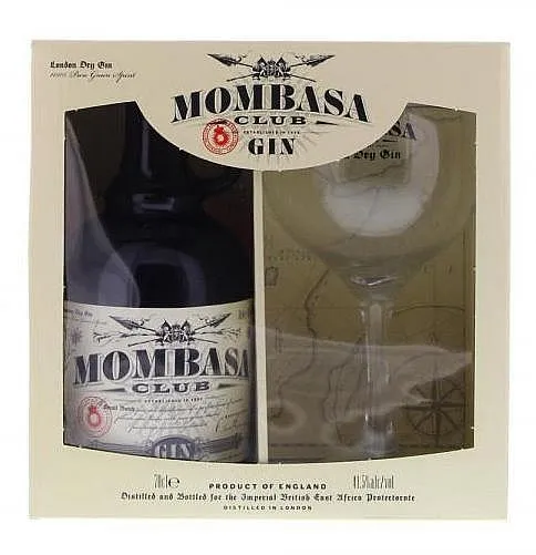 Gin Mombasa Club Original + sklo  gB 42%0.70l