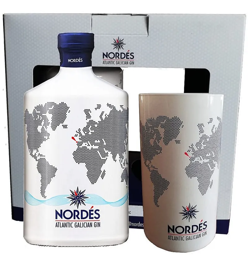 Gin Nordes + sklo  gB 40%0.70l