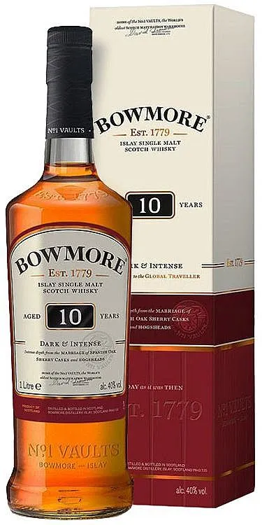 LITR Whisky Bowmore 10y Dark & intense  gB 40%1.00l