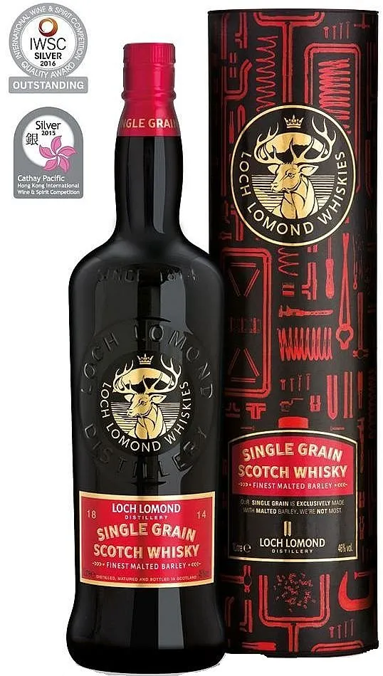 LITR Whisky Loch Lomond Single grain v tubě  46%1.00l