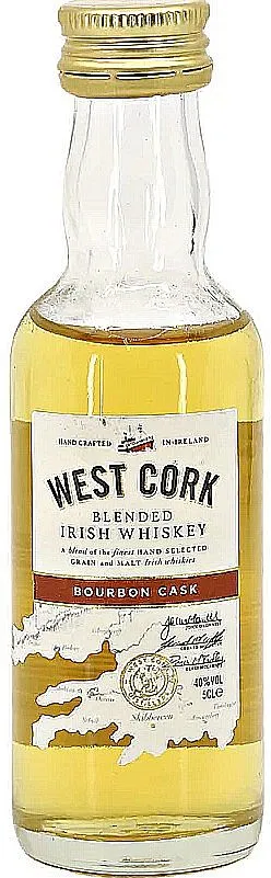 MINI Whisky West Cork BLENDED Bourbon Cask holá lahev  40%0.05l