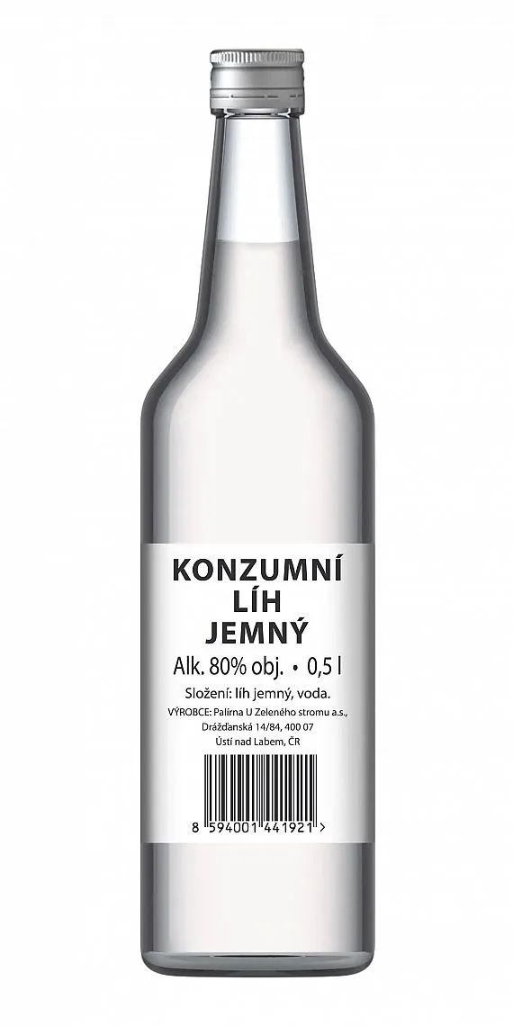 Palírna líh konzumní      80%0.50l