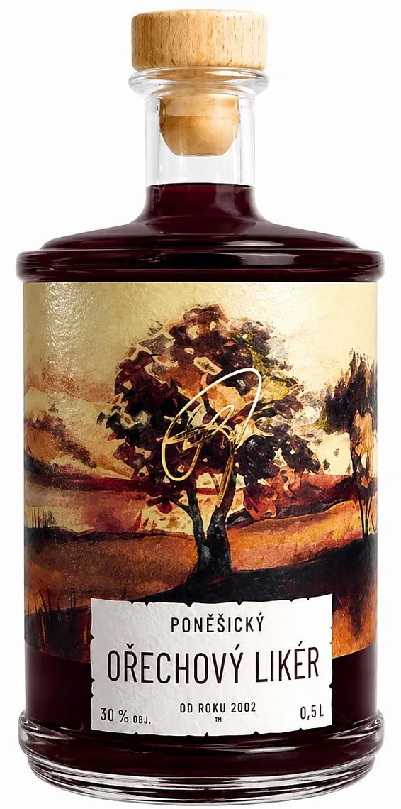 Poněšice ořechový likér 30%0.5l