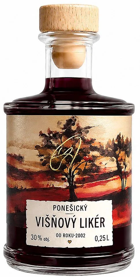 Poněšice višňový likér  30%0.25l