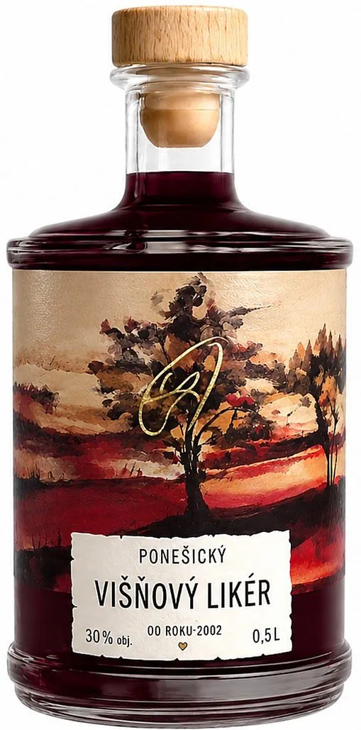 Poněšice višňový likér  30%0.5l