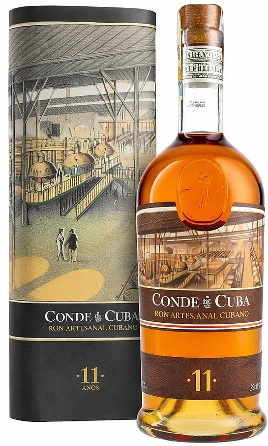 Rum Conde de Cuba 11y v tubě  38%0.70l