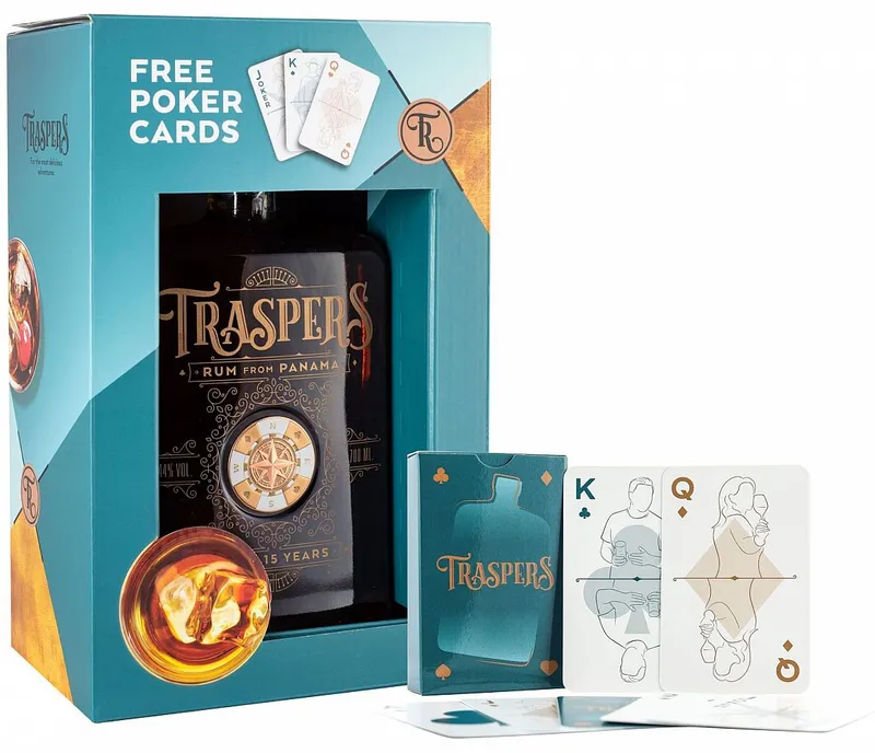 Rum Traspers Panama 15y + Pocker karty v krabičce  44%0.70l