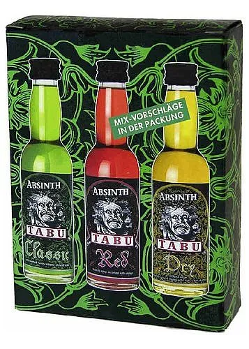 Set MINI Absinth Tabu dárková kazeta 3ks  mini 3x0.04l
