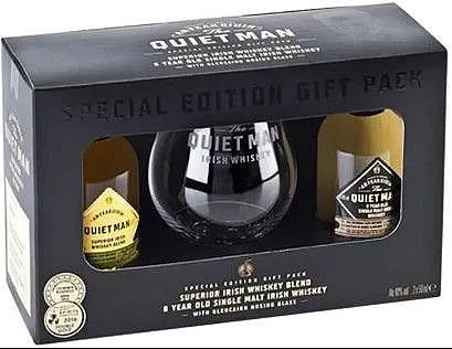 SET MINI Whisky Quiet man +sklo gB 2x0.05l