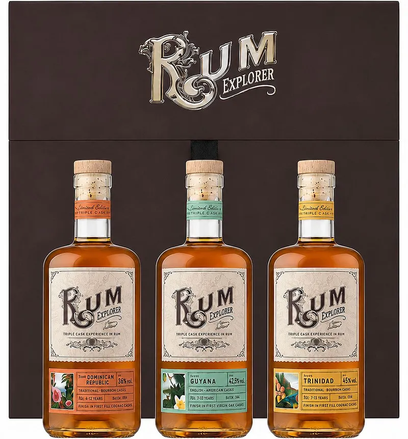Set Rum Explorer Trinidad & Barbados & Belize  gB 41%3x0.20l