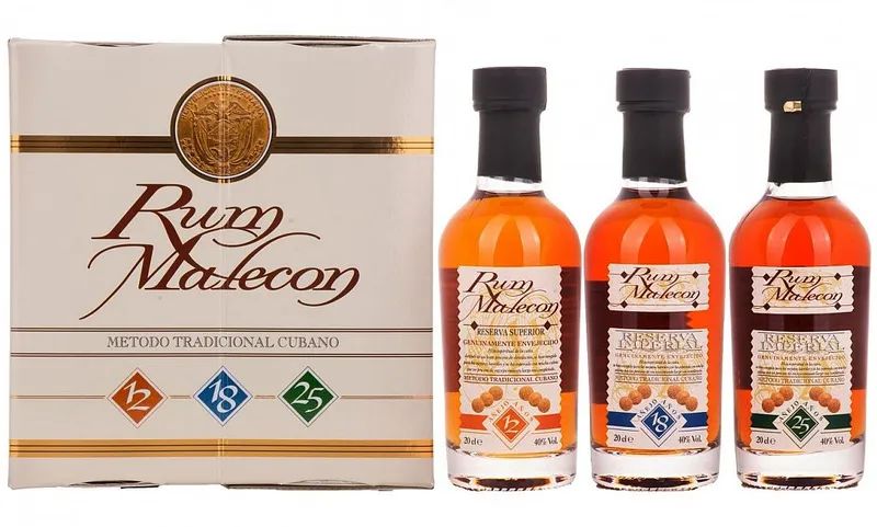 set Rum Malecon gB 40%3x0.20l