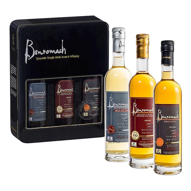 SET Whisky Benromach PS+10+Org     GB 3x0.20l