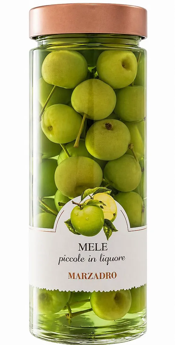 Vaso di frutta Marzadro Mela verde - green apple 650g 40%0.35l