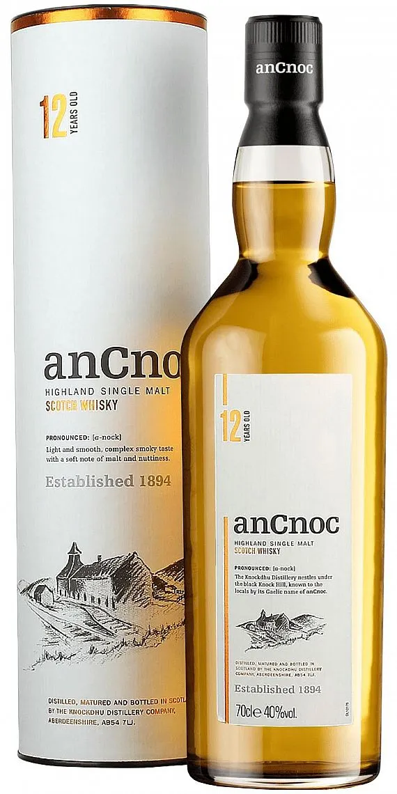 Whisky AnCnoc 12y v tubě 40%0.70l