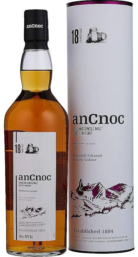 Whisky AnCnoc 18y v tubě 46%0.70l