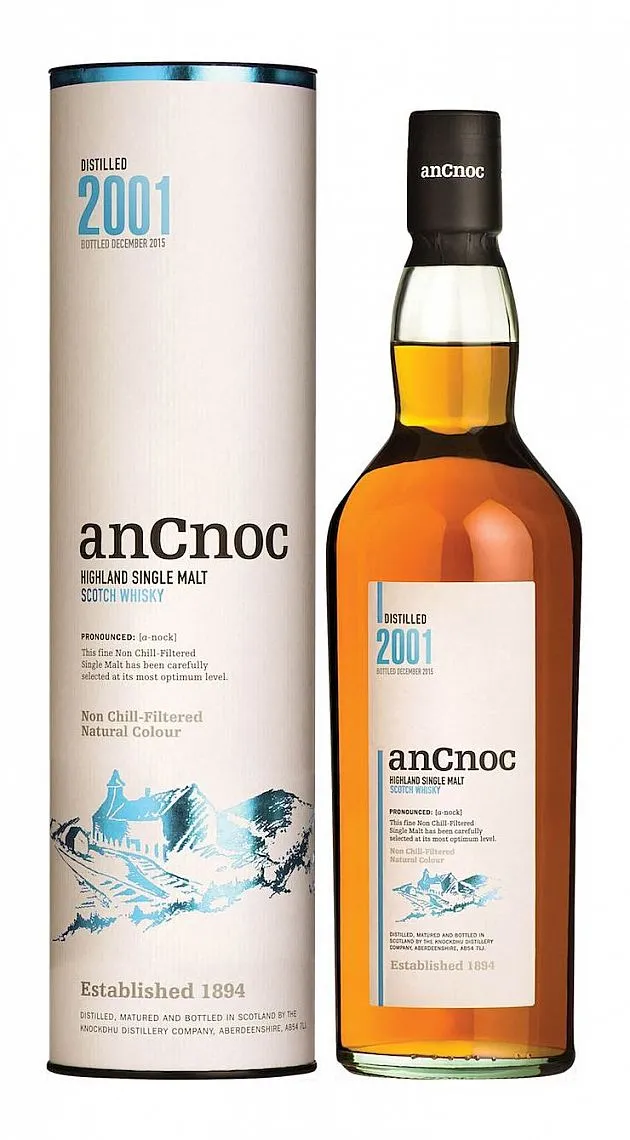 Whisky AnCnoc 2001 v tubě 46%0.70l