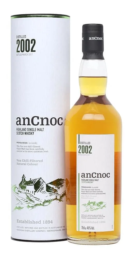 Whisky AnCnoc 2002 v tubě 46%0.70l