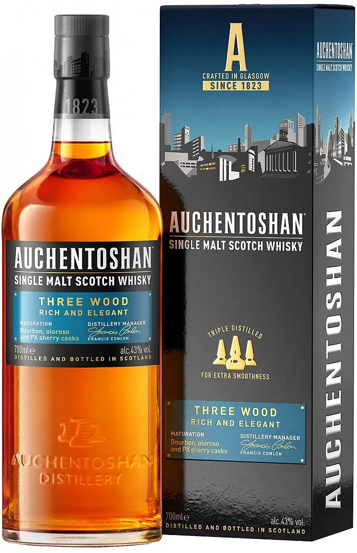 Whisky Auchentoshan Three Wood v krabičce 43%0.70l