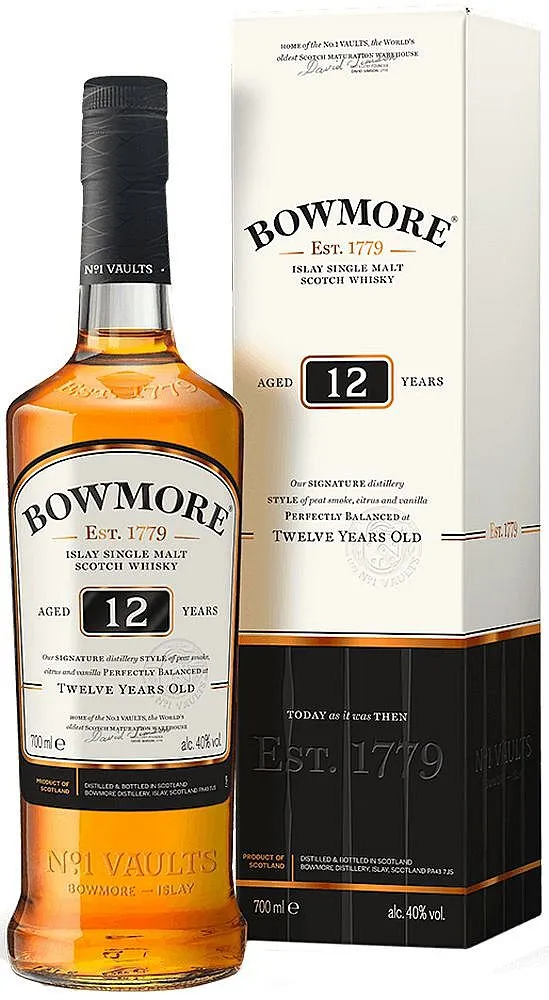 Whisky Bowmore 12y BÍLO černá krabička  40%0.35l