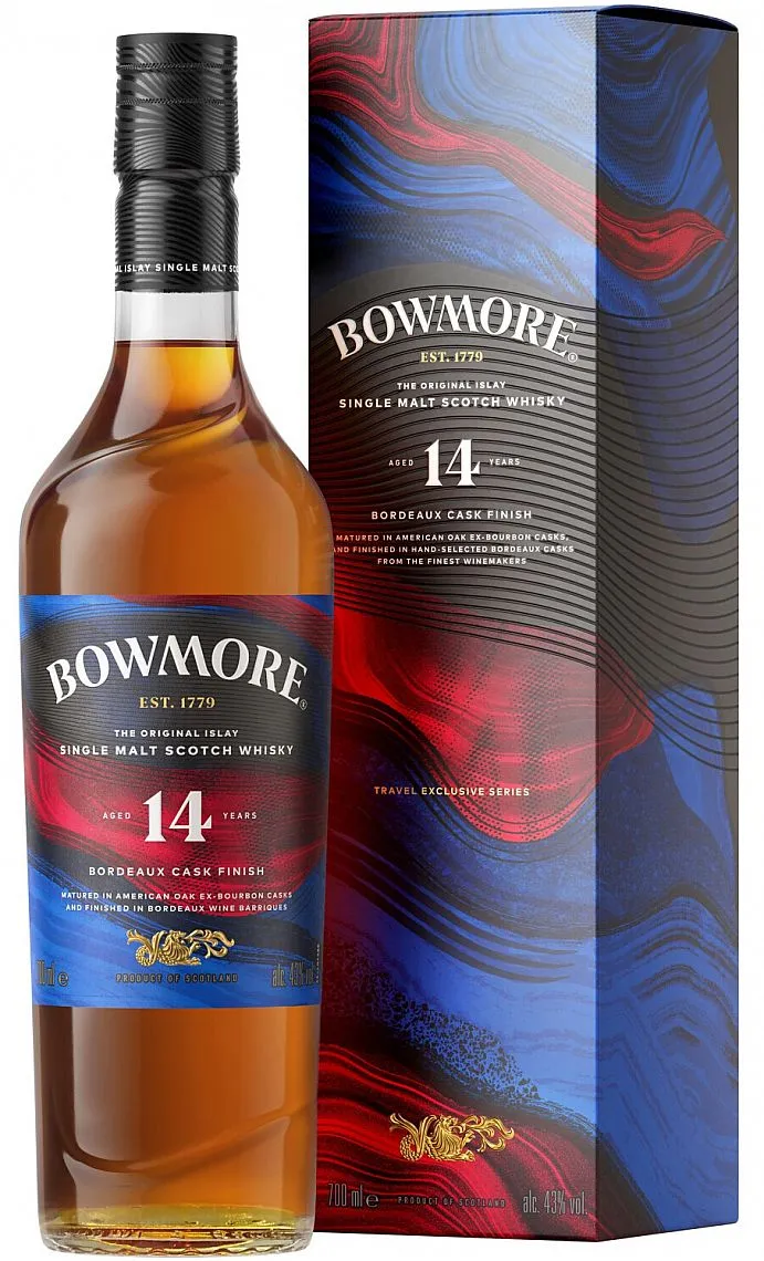 Whisky Bowmore 14y Bordeaux Cask v krabičce  43%0.70l