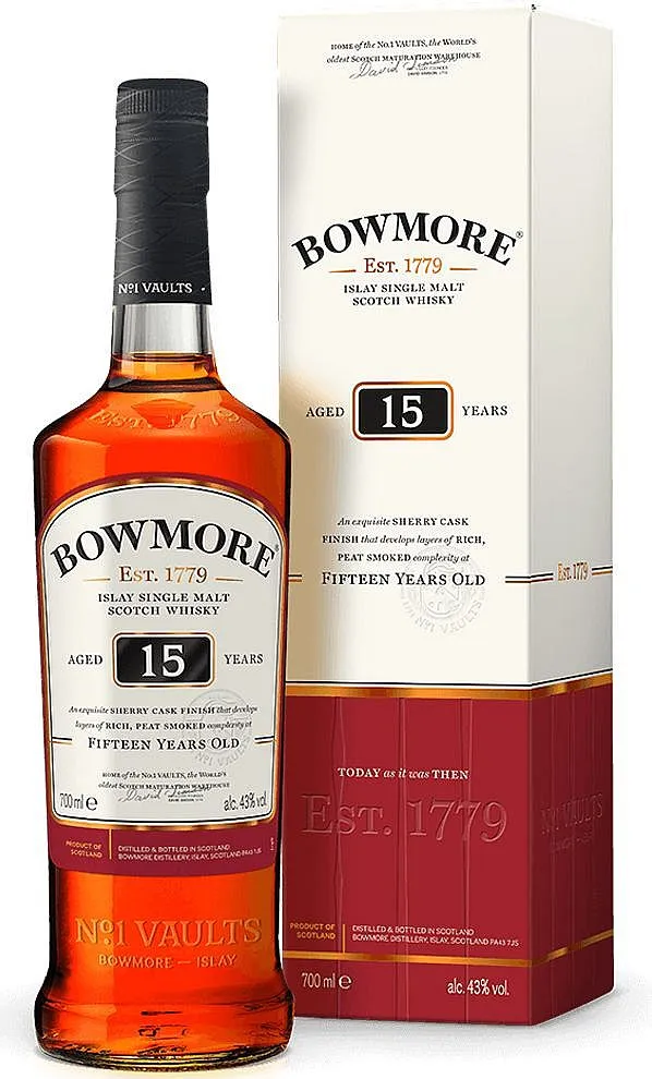Whisky Bowmore 15y Sherry Cask - bílá etiketa gB 43%0.70l
