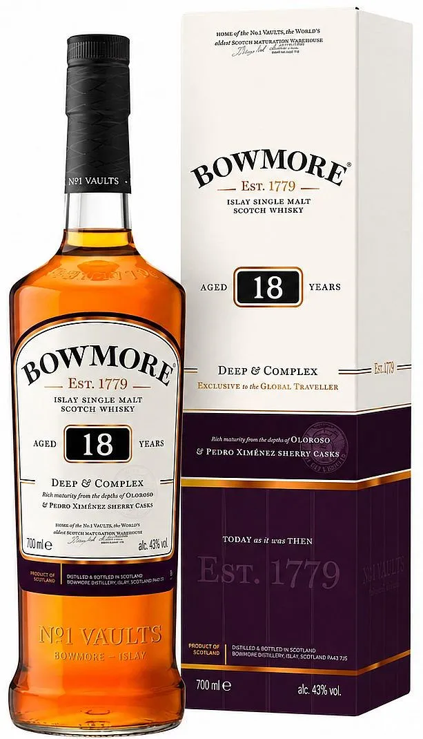 Whisky Bowmore 18y Deep & Complex v krabičce  43%0.70l