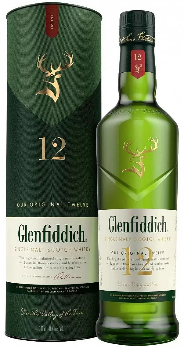Whisky Glenfiddich 12y v tubě 40%0.70l