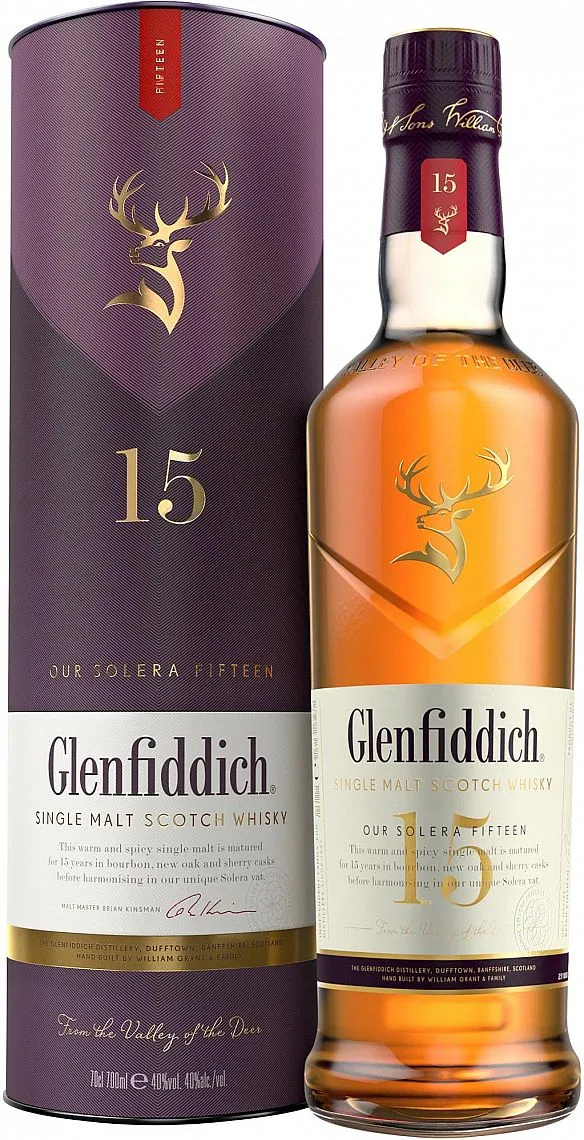 Whisky Glenfiddich 15y v tubě 40%0.70l