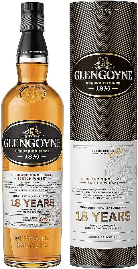 Whisky Glengoyne 18y v tubě  43%0.70l