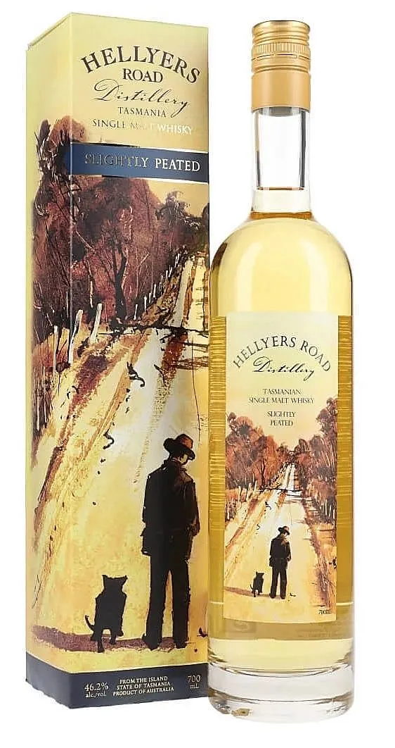 Whisky Hellyers Road Peated v tubě  46.2%0.70l