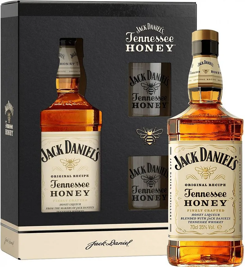 Whisky Jack Daniels HONEY + 2sklo  gB 35%0.70l