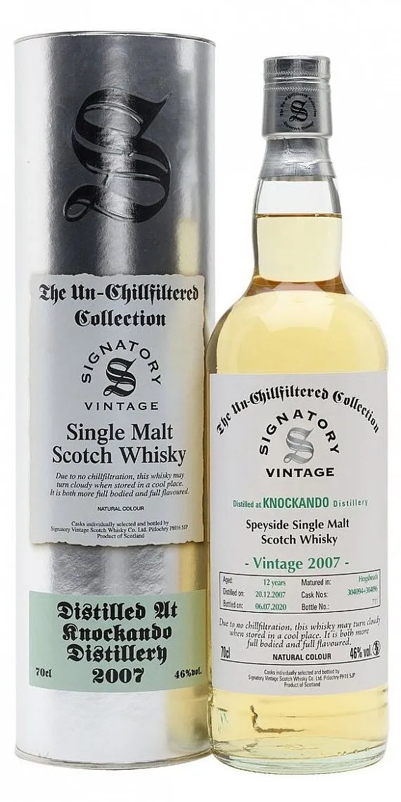 Whisky Knockando 2007 Signatory UnChillfiltered  gt 46%0.70l