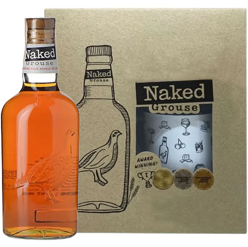 Whisky Naked set s hrnkem Famous Grouse gB 40%0.70l