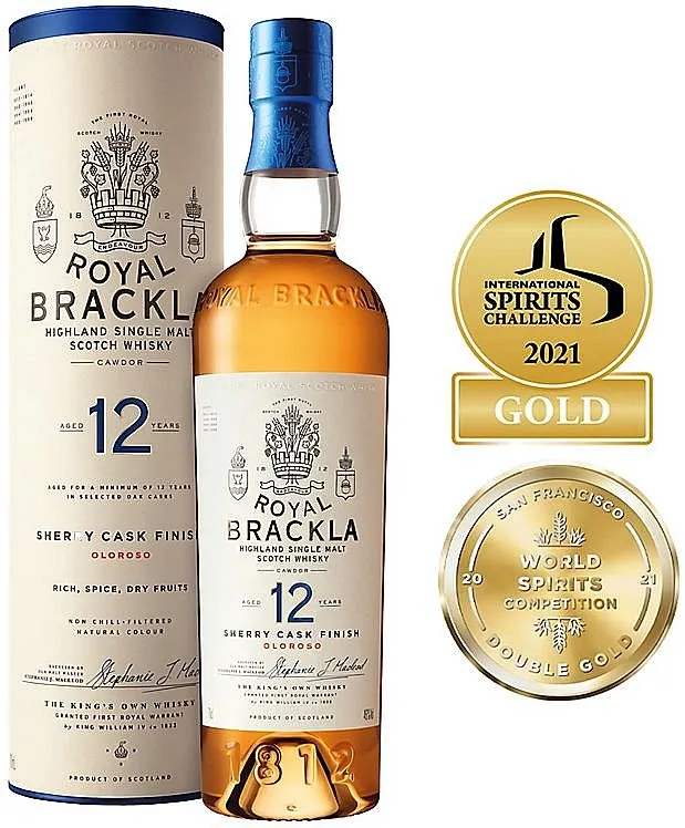 Whisky Royal Brackla 12y Oloroso Cask bílá tuba 46%0.70l