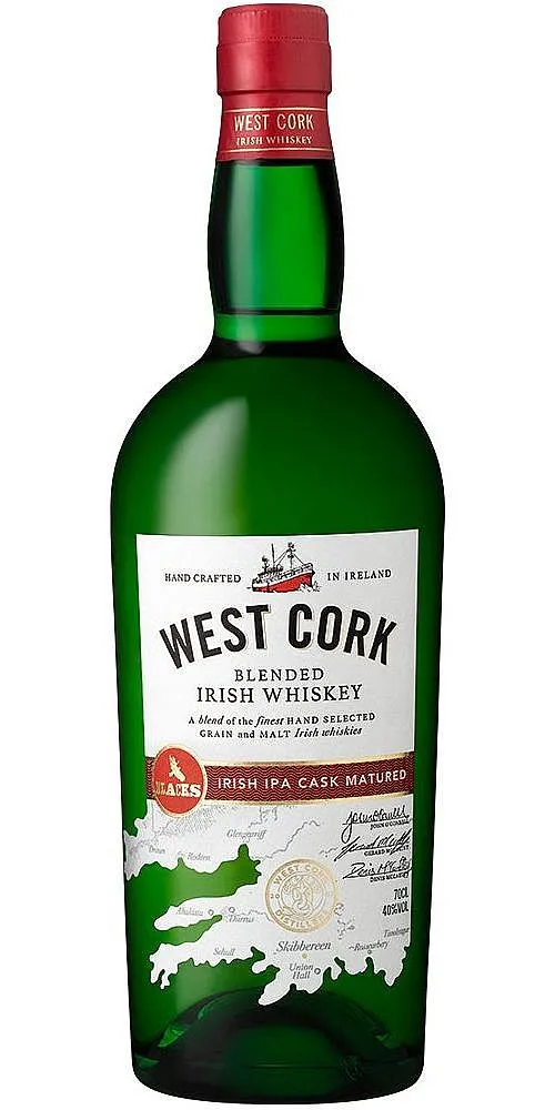 Whisky West Cork BEER Series IPA Cask Irish holá lahev  40%0.70l