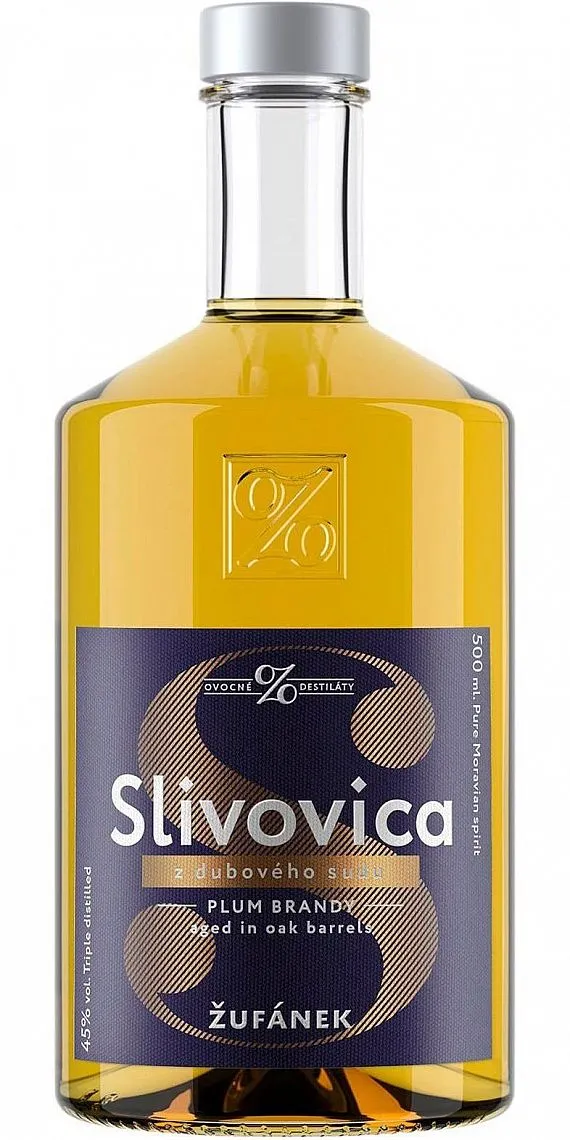 Žufánek Slivovica z dubového sudu  45%0.50l